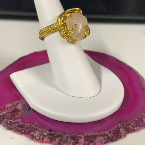 Handcrafted Gemstone Ring Size 7 - Picture 2 of 3